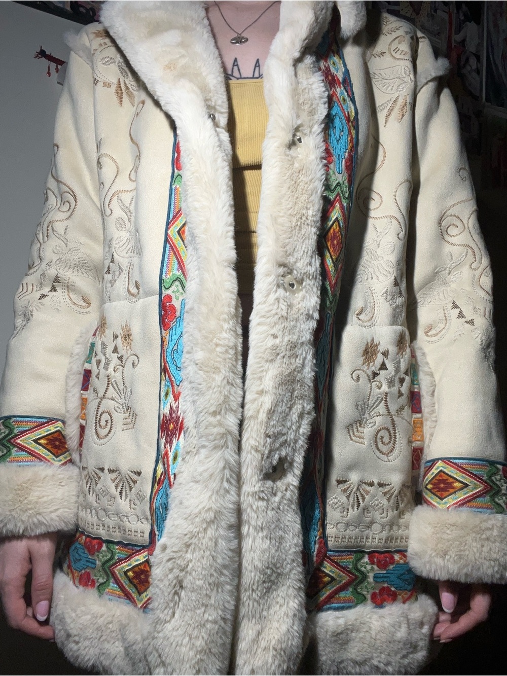 Hepburn Ski Coat NWT- Sherpa faux fur shearling winter coat - Picture 4 of 8